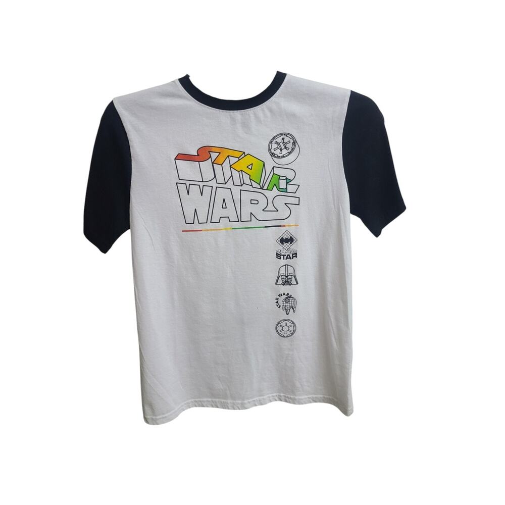 Boys XL White Star Wars Gamer Darth Vader T Shirt